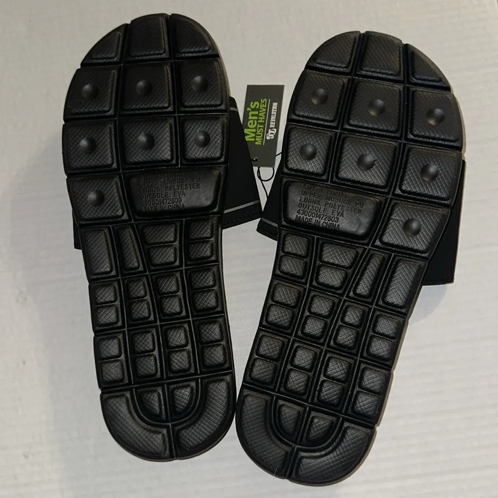 Men’s Revolution Slide Sandals Size Large 11/12‎ Memory Foam NEW